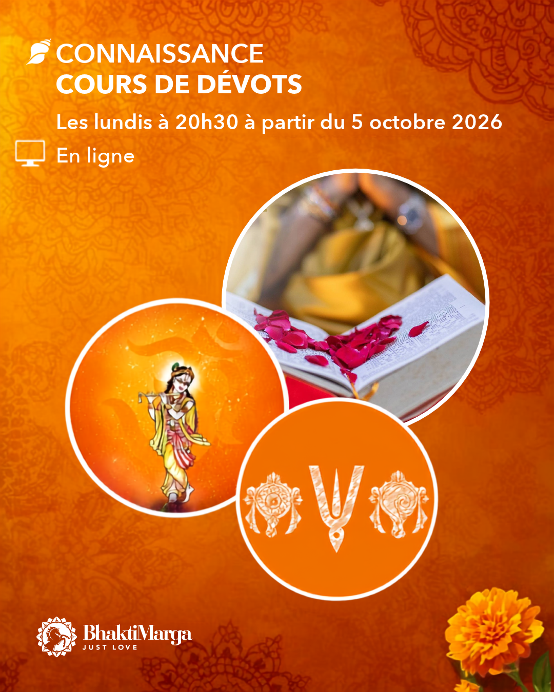 Cours de dévots en ligne - 5 octobre 2026 au 18 janvier 2027